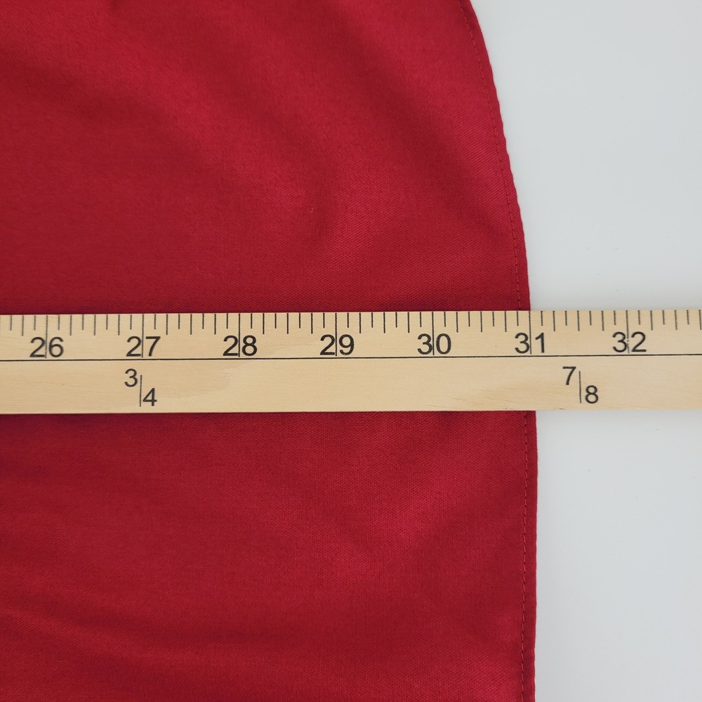 Van Heusen Lux Sateen Mens L Preppy Fitted Dress Shirt Burgundy Red 16.5 34/35 - Picture 9 of 9